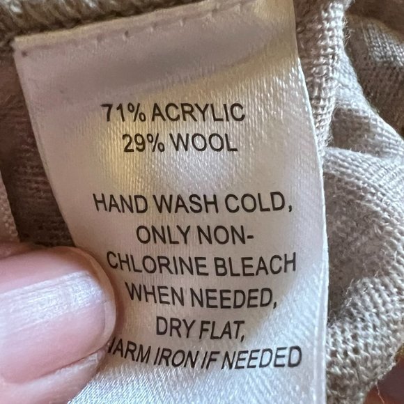 Loft Semi-Sheer Tan Cardigan, 29% Wool - Medium - Picture 4 of 4